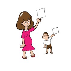 Mom and son blank sheet N2