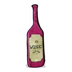 cartoon wine bottle N8