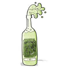 cartoon wine bottle N9