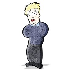 cartoon nervous man N5