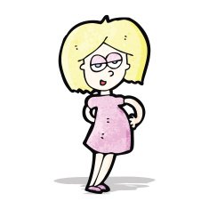 cartoon happy pregnant woman