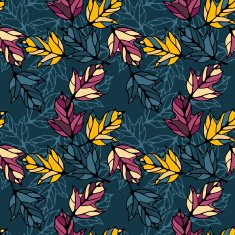 vector seamless pattern with leaves