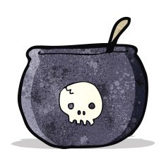 cartoon spooky cauldron N4