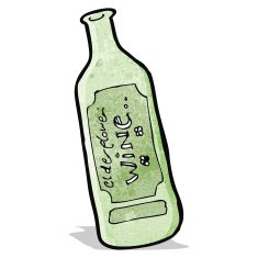 cartoon wine bottle N12
