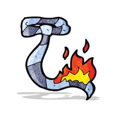 cartoon burning tie N2