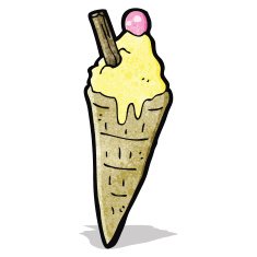 Cartoon Ice Cream Cone N46