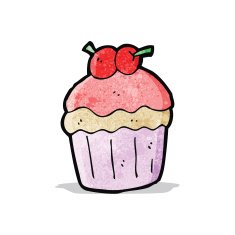 cartoon cupcake N16