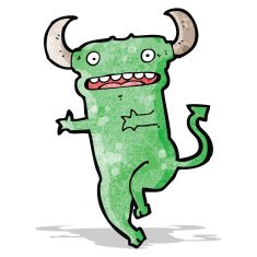 cartoon little monster N14