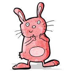 cartoon pink rabbit N3