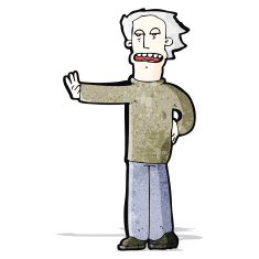 cartoon man gesturing stop N2