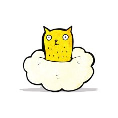 cartoon cat on cloud N2