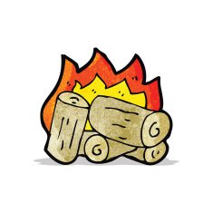 cartoon wood fire N2