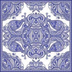 Traditional ornamental floral paisley bandanna N48