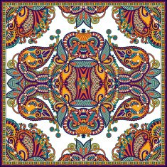 Traditional ornamental floral paisley bandanna N51