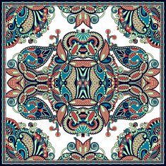 Traditional ornamental floral paisley bandanna N52