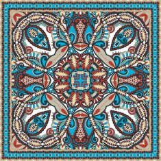 Traditional ornamental floral paisley bandanna N54