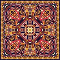 Traditional ornamental floral paisley bandanna N55