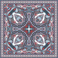 Traditional ornamental floral paisley bandanna N57