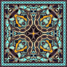 Traditional ornamental floral paisley bandanna N58