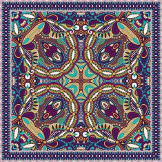 Traditional ornamental floral paisley bandanna N59