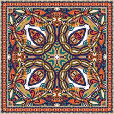 Traditional ornamental floral paisley bandanna N60