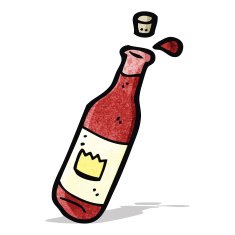 cartoon red wine bottle N8