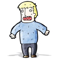 cartoon shocked blond man