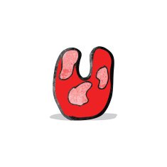 child's drawing of the letter u