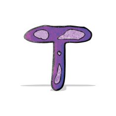 child's drawing of the letter t