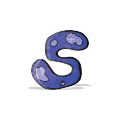 child's drawing of the letter s