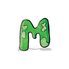child's drawing of the letter m