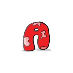 child's drawing of the letter a