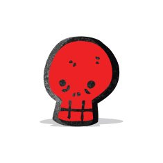 red skull cartoon symbol N2
