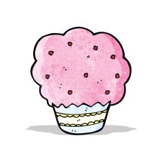 cartoon cupcake N17