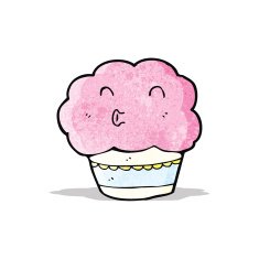 cartoon cupcake N19