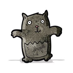 cartoon black cat N3