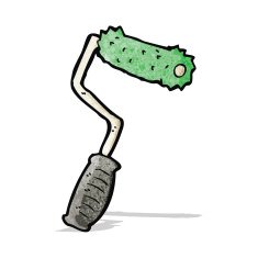 cartoon paint roller N4