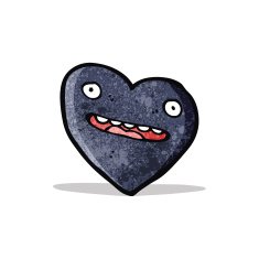 cartoon black heart N2
