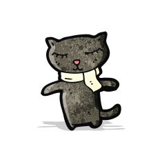 cute black cat cartoon N4