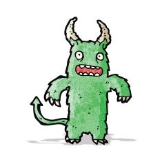 Cartoon Hairy Monster N11