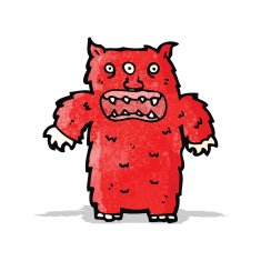 Cartoon Hairy Monster N12