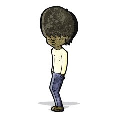 cartoon moody teenager