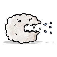 cartoon sneezing cloud