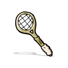 cartoon squash racket
