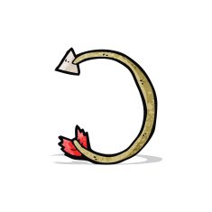 cartoon curling arrow N2