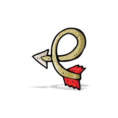 cartoon curling arrow N4