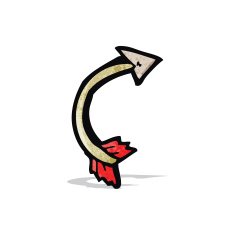 cartoon curling arrow N5