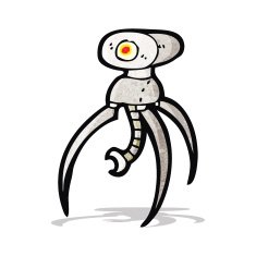 cartoon futuristic robot