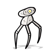cartoon futuristic robot N2