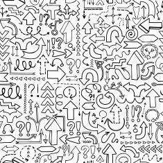 Seamless background of hand drawn arrows N6